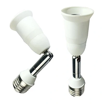 Imagen de DZYDZR 2 unidades de extensión 14 cm largo, E27 a E27, base extensora, adaptador para bombillas LED (5,5 pulgadas)