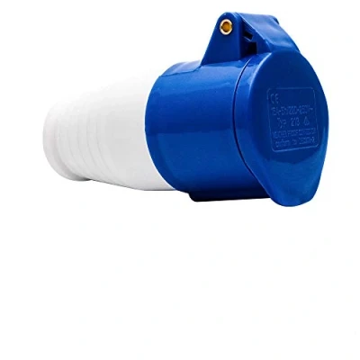 Imagen de Enchufe y enchufes industriales azules MASO 16A 220v IP44 de pared industrial 3 pines Conector a prueba agua 2P + Tierra Macho / Hembra (# 213)
