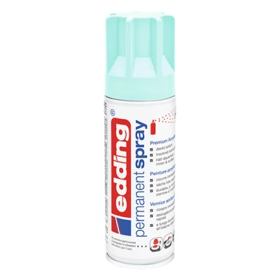 Imagen de edding 5200 spray permanente azul pastel mate 200 ml pintura acrílica para pintar y decorar vidrio, metal, madera, cerámica, plástico, lienzo aerosol, acrílico, de
