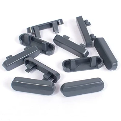 Imagen de JCP 10 tapas de drenaje para ventanas UPVC, color gris antracita