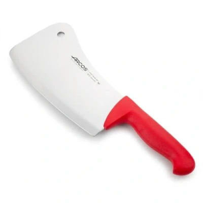 Imagen de Arcos Cuchillo Carnicero Nitrum Acero Inoxidable y Hoja 200 mm. Profesional. Mango Ergonómico Polipropileno. Serie 2900. Color Rojo.