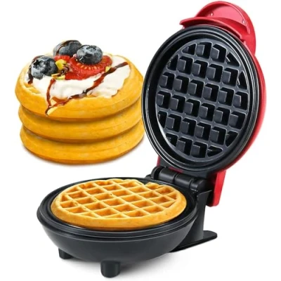 Imagen de Candora Mini Waffle Maker for Individual Waffles,Hash Browns,Paninis,Lunch, Snacks,or Other on The go Breakfast