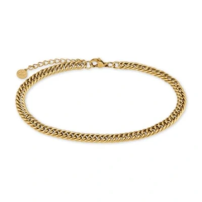 Imagen de GD GOOD.designs Tobillera para mujeres en oro impermeable ajustable (22 27 cm) I Joyas de tobillo acero inoxidable dorado