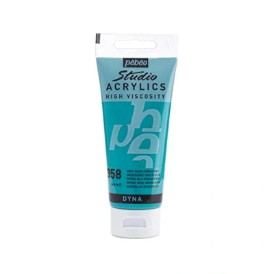Imagen de Pébéo Acrílico Fine Studio Pintura Iridescente 100 ml, Verde Azul Iridescente,