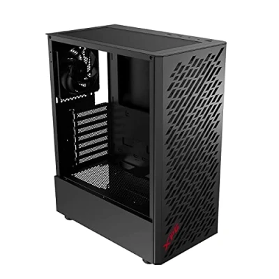 Imagen de XPG Valor Air Caja compacta para PC ATX Midi Tower (Panel Frontal de Malla magnética con diseño patrón Tallado aerodinámico, Filtro Polvo extraíble, Ventiladores 4 x 120 mm instalados,
