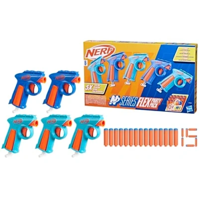 Imagen de Nerf N Series Party Pack 5 lanzadores 15 Dardos N1