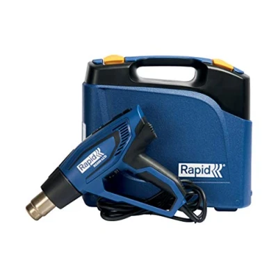 Imagen de Pistola de Aire Caliente Rapid R2200 LCD 2200W Pantalla 50 650C 250 500 l/min suministrada en un práctico maletín que incluye una guía para el usuario
