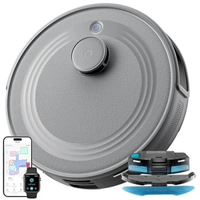 Imagen de LEFANT M2S Robot Aspirador y Fregasuelos con Detección de Obstáculos 190 PSD, Navegación dToF, 240min, 10000Pa Succión, Limpieza Personalizada, Alfombras, Mapeo Multiplanta, Gris