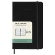 Imagen de Moleskine Weekly Planner, Agenda Semanal Vertical 12 Meses 2025, Tapa Dura y Cierre Elástico, Color Negro, Formato Extra Grande 19 x25 cm