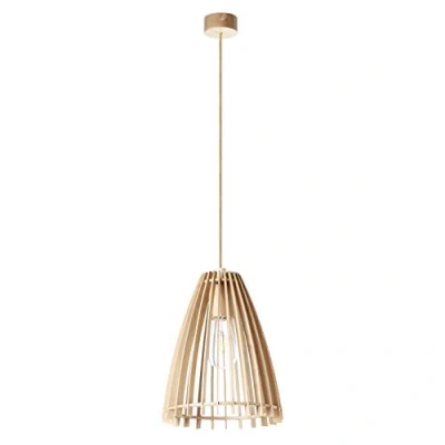 Imagen de EXO lighting lampara techo colgante CUSKA de madera haya circular interior IP20 salon o dormitorio