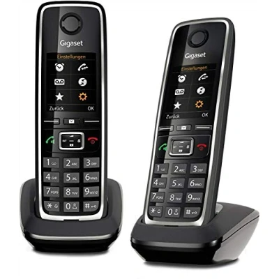 Imagen de Gigaset C530 Duo Analog/DECT telephone Identificador de llamadas Negro Teléfono (Analog/DECT telephone, Terminal inalámbrico, Altavoz, 200 entradas, llamadas, Negro)