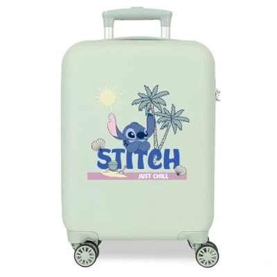 Imagen de Disney Joumma Stitch Just Chill Maleta de Cabina Verde 33x50x20 cms Rígido 2 kgs Cierre combinación Lateral ABS 33L Equipaje Mano