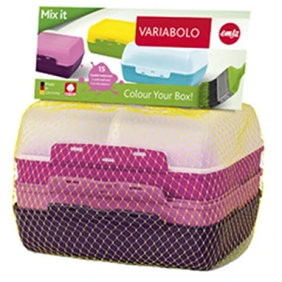 Imagen de Emsa Set de fiambreras, Mitad rígida, Varia Bolo, plástico, Girls Set, 16 x 11 14 cm