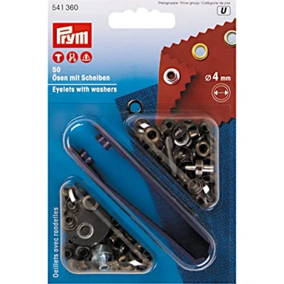 Imagen de Prym 541360 1 Eyelets and Washers, Metal, Antique Brass, 14 x 9.5 2.5 cm