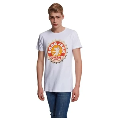 Imagen de Merch Código Hombre Tom y Jerry Soda Tee Camiseta, White, S