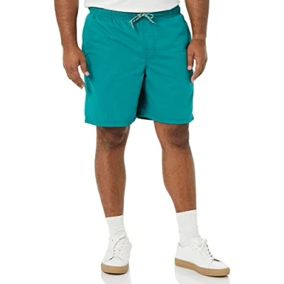 Imagen de Amazon Essentials Pantalones Cortos Para Caminar Con 20 cm De Pernera Cordón Ajuste y Corte Holgado (Disponibles En Tallas Grandes) Hombre, Cian Oscuro, L