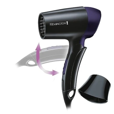 Imagen de Remington Secador de pelo 1400 watt, 2 temperaturas negro/plata D2400