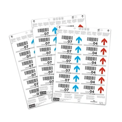 Imagen de Durable 102202 etiquetas insertables 100 x 38 mm para los bolsillos de las etiquetas, 240 en hojas A4, blancas