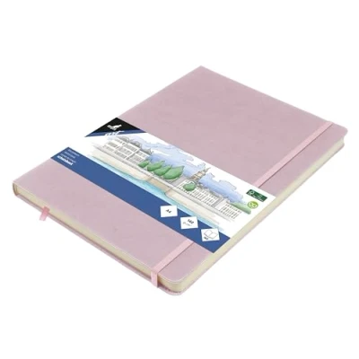 Imagen de Kangaro Art Cuaderno de bocetos (A4, tapa dura, 80 hojas, 140 g, papel crema), color morado