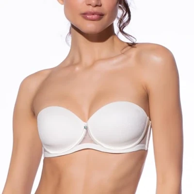 Imagen de Creaciones Selene Esmeralda Sujetador sin tirantes/multiescote, Mujer, Talla: 85C, Marfil