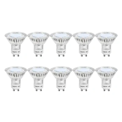 Imagen de Lepro Bombilla LED GU10 Luz Blanca Cálida 2700K, 3W Equivalente 35W Halógena, Lámpara 250 lúmenes, Ángulo de haz 100, Paquete 10