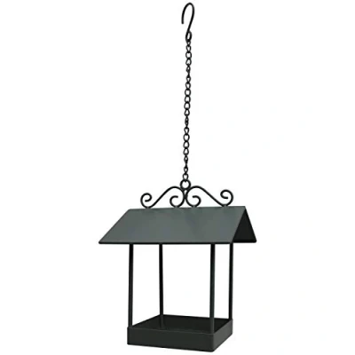 Imagen de Dehner 4302543 Natura Vilnius Comedero para pájaros Silvestres, Aprox. 18 x 15 cm, Metal, Gris