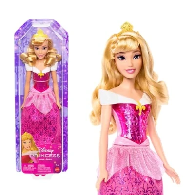 Imagen de Mattel Disney Princess Aurora Muñeca princesa película La bella durmiente, juguete +3 años (HLW09)