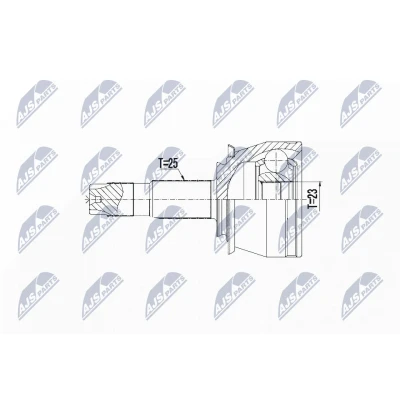 Imagen de NTY NPZ PL 042 Junta Homocinética Eje delantero, derecha, izquierda TPE (elastómero termoplástico) OPEL: Mokka / X