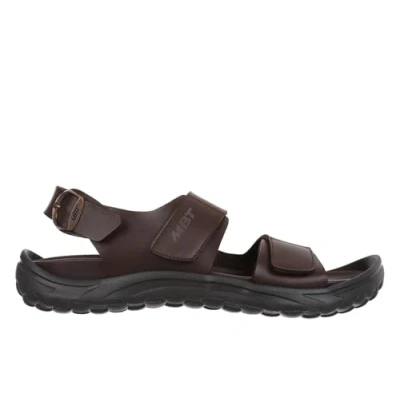 Imagen de MBT NAGANO Sandalias para Hombre en Piel con Cierre Hebilla. Calzado Ligero y Cómodo de Primavera Verano. Fisiológico Confort Estabilidad. Recuperación Vestir. Color Marrón