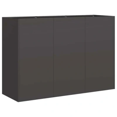Imagen de vidaXL Jardinera de Acero Laminado en frío Negro 120x40x80 cm, macetero, Soporte para Plantas, lecho Elevado, jardineras