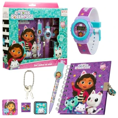 Imagen de Casa de Muñecas Gabby Set Reloj y Accesorios para Niños Digital Divertido Colorido Regalos Niñas