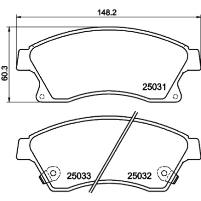 Imagen de HELLA 8DB 355 015 231 Juego de pastillas freno con avisador acústico desgaste accesorios OPEL: Astra J Hatchback, GTC