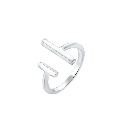 Imagen de Elli Anillos Mujeres Geo Barra Abierta Minimalista en Plata de Ley 925