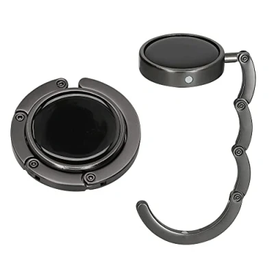 Imagen de kwmobile Ganchos de Bolso para Mesa 2X Colgador portátil con Gancho Abrigos Bolsos Paraguas MAX. 3 kg