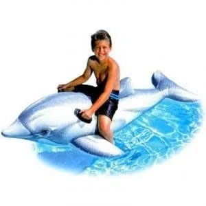 Imagen de Intex Delfín hinchable acuático, colchoneta para piscina con 2 asas, 175x66 cm (58535)