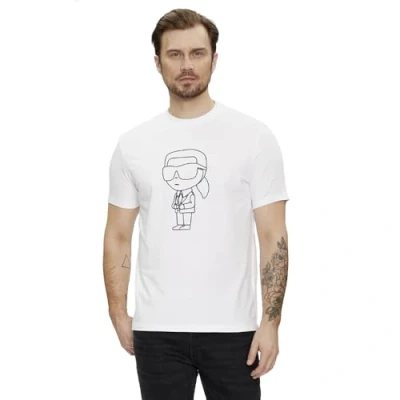 Imagen de Karl Ikonik Outline Camiseta con gráficos, Color blanco., XL