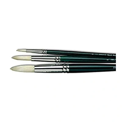 Imagen de Winsor &amp; Newton Pinceles Winton para óleo o acrílico, pelo de cerda, mango largo, redondo nº 8