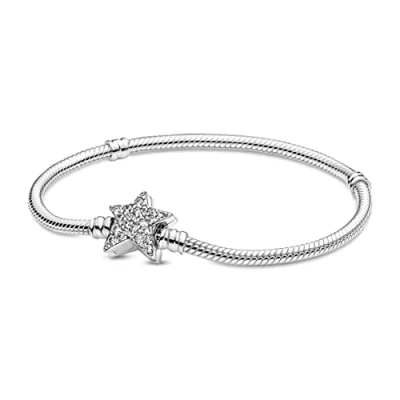 Imagen de Pandora Timeless Pulsera con cadena de serpiente plata ley circonitas cúbicas transparentes, 23