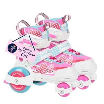 Imagen de HUDORA Roller Skates My First Quad en diferentes tallas y colores patines para niños hasta 20 kg ajustables de iniciación con ruedas grandes