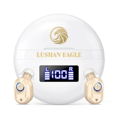 Imagen de LUSHAN EAGLA Auriculares amplificados amplificador de sonido intrauditivo chip digital recargable (dos)
