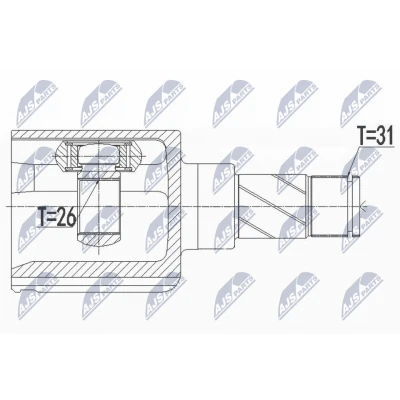 Imagen de NTY NPW FR 091 Junta Homocinética Eje delantero, izquierda FORD: S Max Mk1