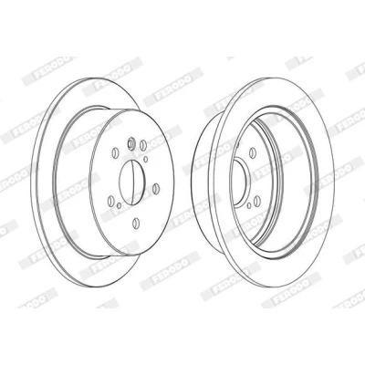 Imagen de FERODO PREMIER DDF1545C Disco de freno 287,8 10 5 macizo revestido sin tornillos LEXUS: RX II