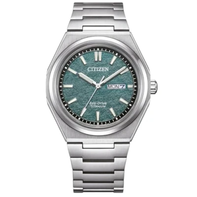 Imagen de Citizen AW0130 85X Eco Drive Reloj analógico para hombre (titanio, 10 bar, fecha analógica), color plateado