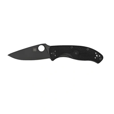 Imagen de Spyderco Tenacious, hoja negra Mango: FRN negro_Filo: Liso