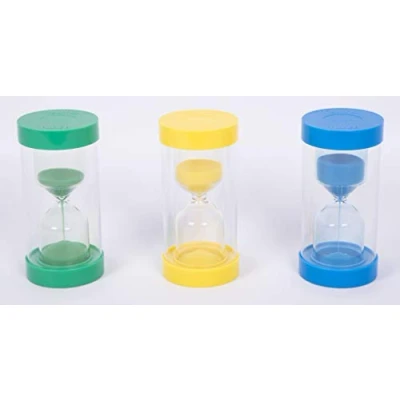 Imagen de TickiT 92125 ColourBright Sand Timer Set of 3 1 Min, 5 Min