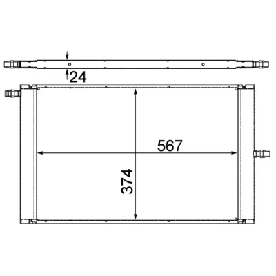 Imagen de Refrigerador baja temperatura, aire de admisión MAHLE ORIGINAL CIR 7 000P