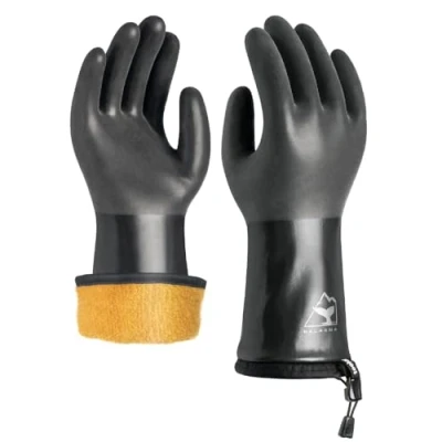 Imagen de toolant Balaena guantes de invierno impermeables con agarre, congelador para trabajo ligero y aventura al aire libre, senderismo, agricultura, lavado, pesca en hielo, talla M