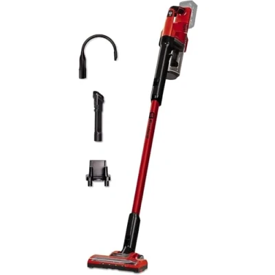 Imagen de Einhell aspirador de polvo mango con batería, 18 V, batería sin bolsa, recipiente colector 0.6 L, tecnología ciclón, sistema filtro triple, Color Rojo/Negro