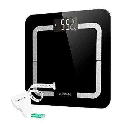 Imagen de Cecotec Báscula de Baño Digital inteligente Surface Precision 9500 Smart Healthy. alta precisión, Cristal templado color negro seguridad, Pantalla LCD invertida, 180K