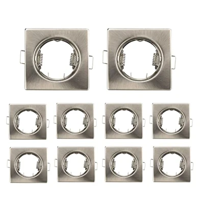 Imagen de Popp® Marco para Foco Empotrable, ARO Bombillas GU10, luz Led Redondo Fijo orientable (Pack 10, 007 ACTIVO)